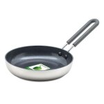 Mini pole  frire 14cm argent en cramique