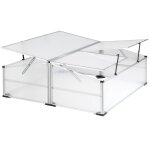 Mini serre en aluminium blanc transparent