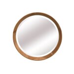 Miroir bois rond biseaut 52, 6cm