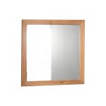 Miroir carr en teck massif 70