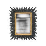 Miroir convexe rectangle noir et doré 23, 4x28, 2cm Miroir convexe rectangle noir et doré 23, 4x28, 2cm