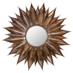 Miroir en fer / verre / bois or