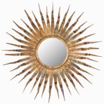 Miroir en fer / verre / bois or