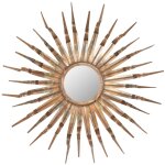 Miroir en fer / verre / bois or