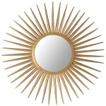 Miroir en fer / verre or