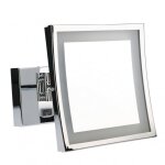 Miroir grossissant acier blanc 12x12x30 cm