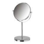 Miroir grossissant (x5) double face en métal argenté Miroir grossissant (x5) double face en métal argenté