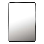 Miroir industriel rectangulaire en mtal noir 75x110