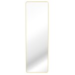 Miroir intgral suspendu 120 x 40cm cadre en alliage d'aluminium dor