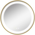 Miroir lumineux led interrupteur tactile verre dor