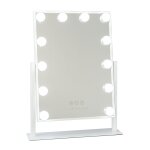 Miroir maquillage lumineux 12 led 3 modes 47, 5x35, 5cm blanc