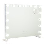 Miroir maquillage lumineux 14 led mtal 58x51x15cm blanc