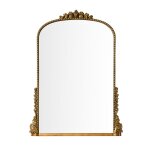 Miroir mural baroque dor� 80x60 cm cadre r�sine orn�