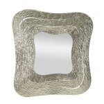 Miroir mural en m�tal argent� 74x7x79. cm