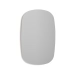 Miroir ovale en agglom�r� couleur sable 65x40x2 cm