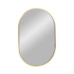 Miroir ovale en m�tal 50x80cm - laiton