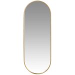 Miroir ovale en métal doré effet feuilles d'or 30x80 Miroir ovale en métal doré effet feuilles d'or 30x80