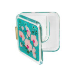 Miroir de poche carr bleu turquoise 0 x 7 x 7 cm