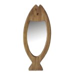 Miroir poisson en bois recycl petit modle