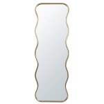 Miroir rectangulaire ondulé en métal doré 50x150 Miroir rectangulaire ondulé en métal doré 50x150