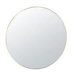 Miroir rond biseaut en mtal dor d120
