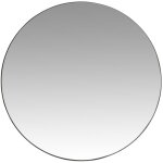 Miroir rond en mtal noir d90