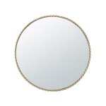 Miroir rond en métal torsadé doré d28 Miroir rond en métal torsadé doré d28