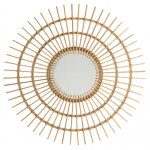 Miroir rond modèle soleil en rotin d100 Miroir rond modèle soleil en rotin d100