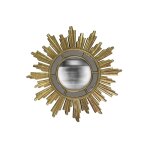 Miroir soleil convexe facettes doré 28. 5cm Miroir soleil convexe facettes doré 28. 5cm