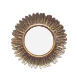 Miroir soleil d22 cm or