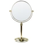 Miroir de table en mtal dor 38x20