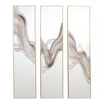Miroir triptyque imprim design 30x120cm