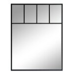 Miroir verrière compartimenté métal noir 90x120 Miroir verrière compartimenté métal noir 90x120