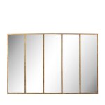 Miroir verri�re en m�tal 137x90 cm - dor�
