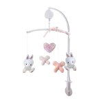 Mobile musical bb lapinou rose 60x40