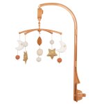 Mobile musicale bb blanc, beige, terracotta et rose