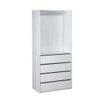 Module dressing 4 tiroirs 1 penderie, blanc Module dressing 4 tiroirs 1 penderie, blanc