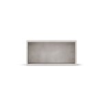Module de rangement rectangle avec fond en b�ton gris - 74, 5x37cm