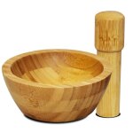 Mortier et pilon en bambou
