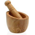 Mortier et pilon en bois d'hva 12x12x14. 5cm
