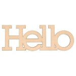 Mot en bois 'hello' Mot en bois 'hello'