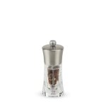 Moulin  piment manuel en inox et acryl h14cm