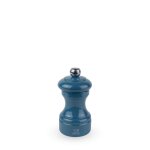 Moulin  poivre manuel en bois laqu bleu pacifique h10cm