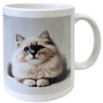 Mug en cramique blanche sacr de birmanie