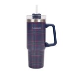 Mug isotherme avec paille acier inoxydable 0, 9 litres bleu