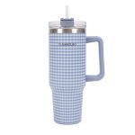 Mug isotherme avec paille acier inoxydable 1, 18 litres bleu