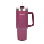 Mug isotherme avec paille acier inoxydable 1, 18 litres bordeaux
