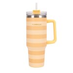 Mug isotherme avec paille acier inoxydable 1, 18 litres jaune