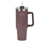 Mug isotherme avec paille acier inoxydable 1, 18 litres marron