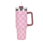 Mug isotherme avec paille acier inoxydable 1, 18 litres rose
